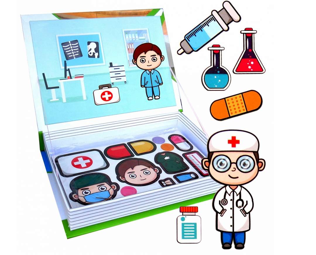 Askato Genialny dzieciak Szpital Układanka Magnetyczna